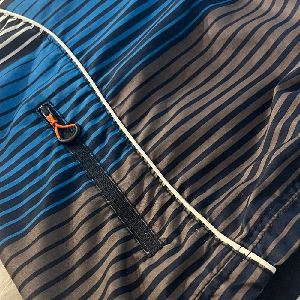 Free Country Striped‎ Blue and Black Board Shorts